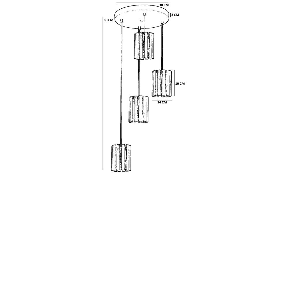 Opviq Luster 106, hrast, crna slika 4