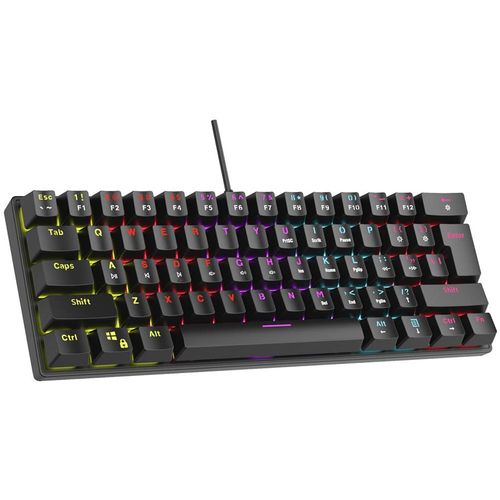 Rampage plower k60 black us layout wrist support red switch gaming keyboard slika 2