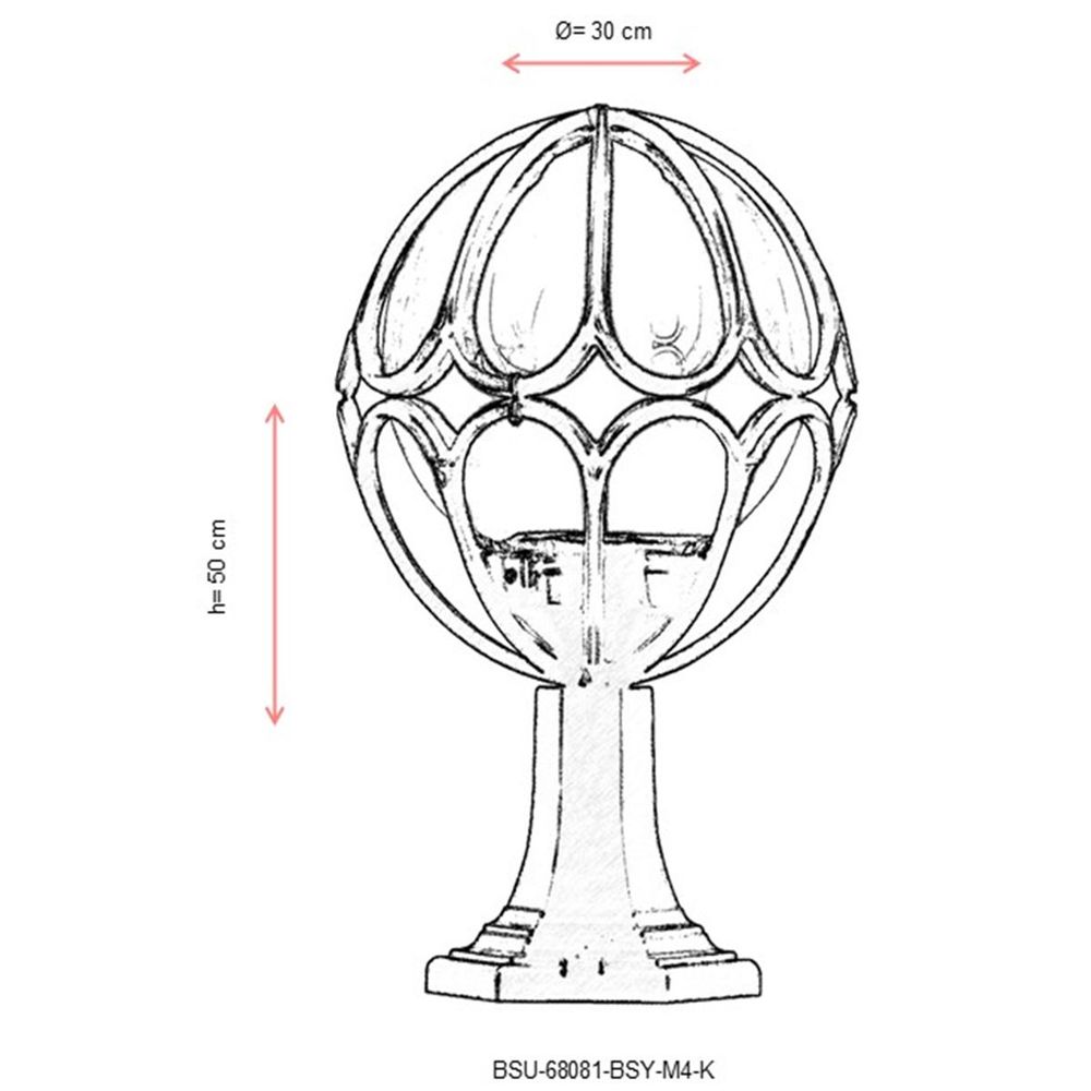 BSU-68081-BSY-M4-K Crna Spoljašnja Zidna Lampa slika 3