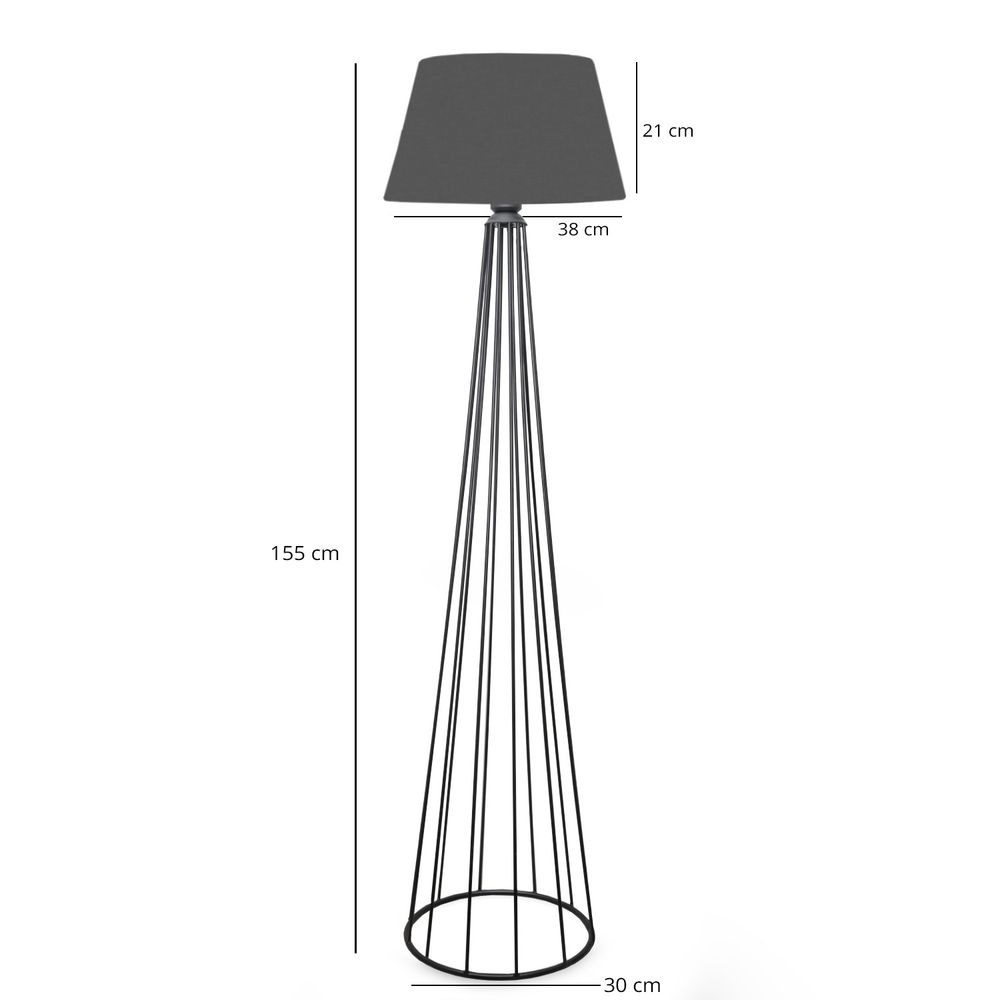 AYD-3040 Antracitna Podna Lampa slika 3