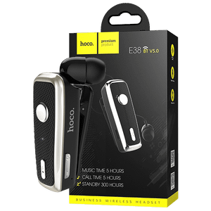 hoco. Slušalica bežična sa mikrofonom, Bluetooth, 90 mAh, 5 h - E38 Business Black