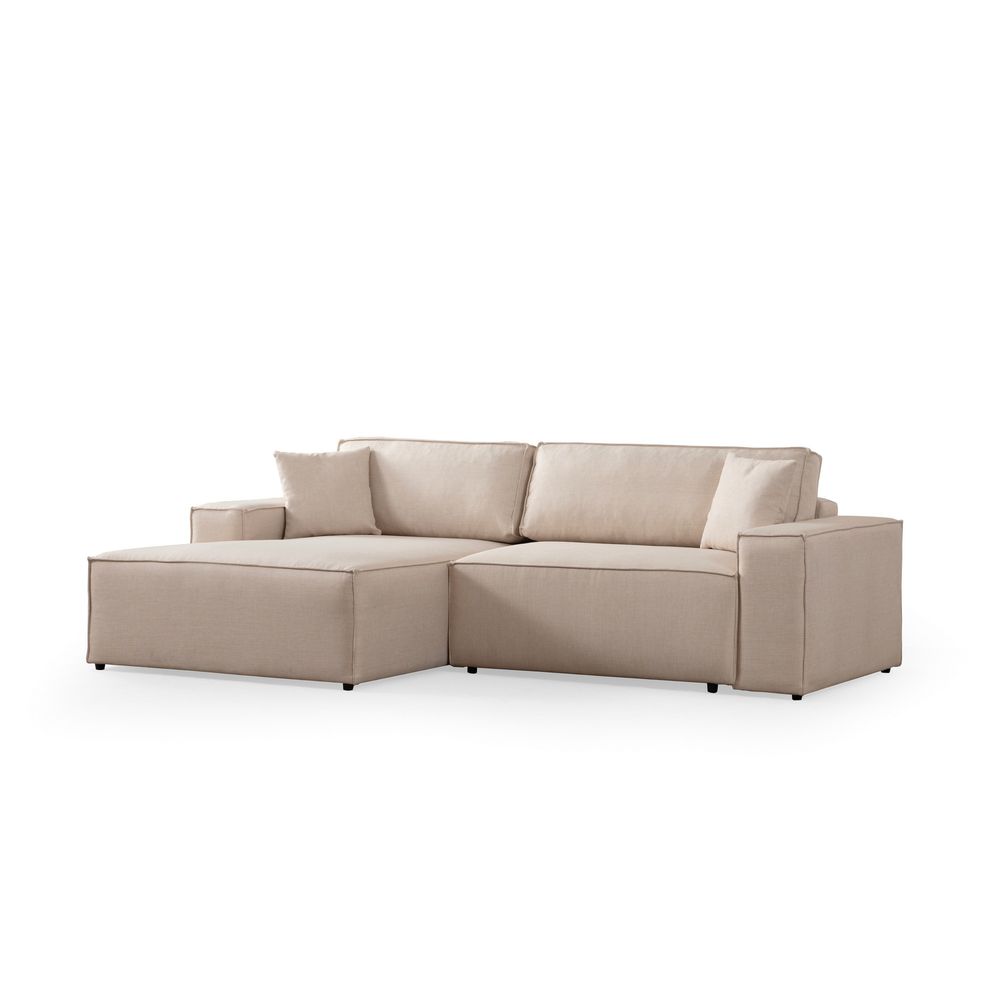 Pırlo Corner Left - Ecru Ugao Sofa na Razvlačenje slika 6