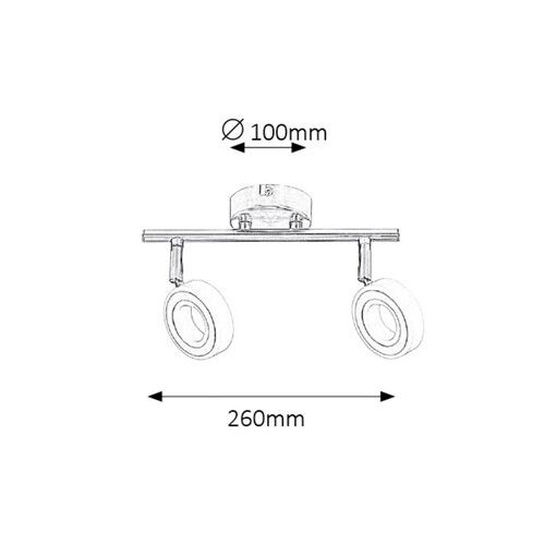 Rabalux Zora 2xspot sa ugrađenim LED sa sijalicom,hrom Spot rasveta slika 4
