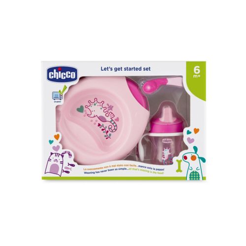 Chicco poklon set 6m+, pribor, roze slika 1