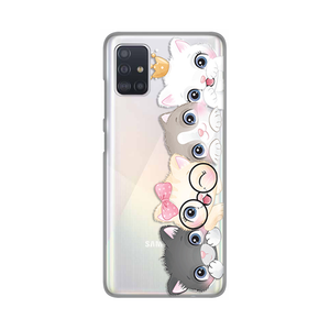 Torbica Silikonska Print Skin za Samsung A515F Galaxy A51 Cats