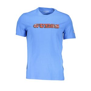 GUESS JEANS MEN'S SHORT SLEEVE T-SHIRT BLUE