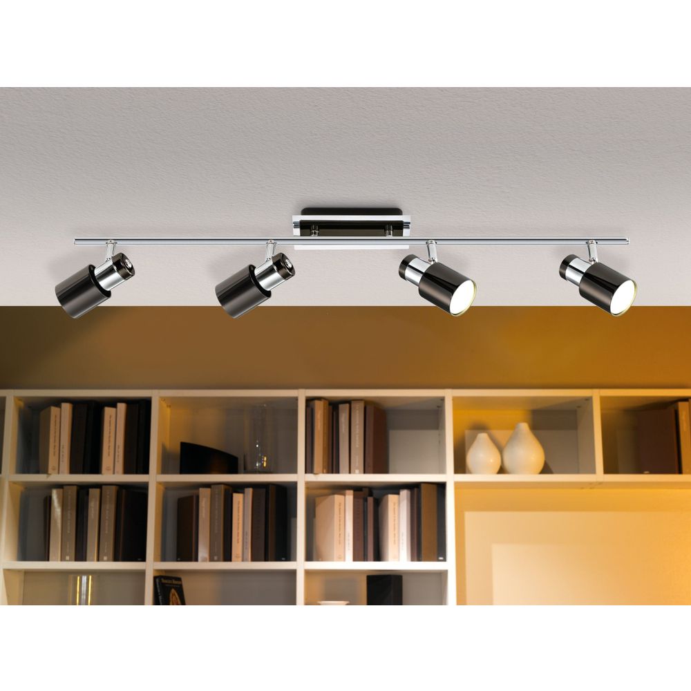 Eglo Davida 1 reflektor/4, led, gu10, 4x5w, 4x400lm, krom/crna  slika 2