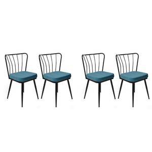 Yıldız-952 V4 Plavi Crni Set Stolica (4 Komada)