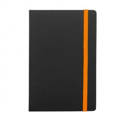 Notes A5 Flux Edge, crni, narančasta gumica, 99102360 slika 1