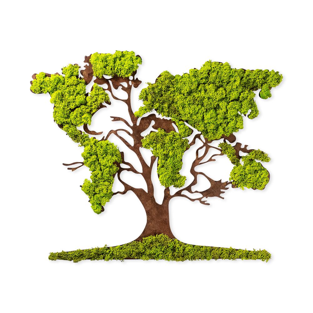 Dekorativni Zidni Ukras 'Tree 2 Green' u Braon Boji slika 4