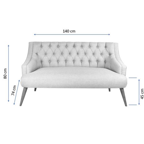 Atelier Del Sofa Lamont - Krem dvosed slika 3