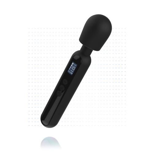 Digitalni masažni vibrator BLACQ, crni slika 2