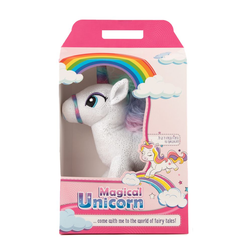 AMEK Plišana muzička igračka Magical Unicorn - Jednorog sa svijetlećim rogom 28cm slika 2