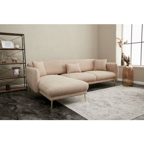 Atelier Del Sofa Kutna garnitura na razvlačenje, Bež Zlato, Simena Left - Beige slika 2