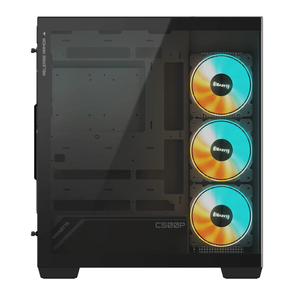 Gigabyte C500 Panoramic Stealth Ice USB-C USB 3.2 Gen2 ATX ARGB kućište, crno slika 2
