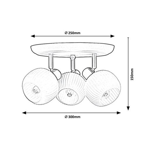 Rabalux Soraya,spot, E14 3x40W, siva slika 3