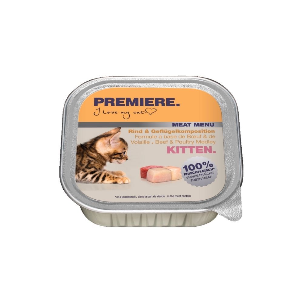 Premiere Cat Meat Menu Kitten govedina i meso peradi 100 g ALU-pak slika 1
