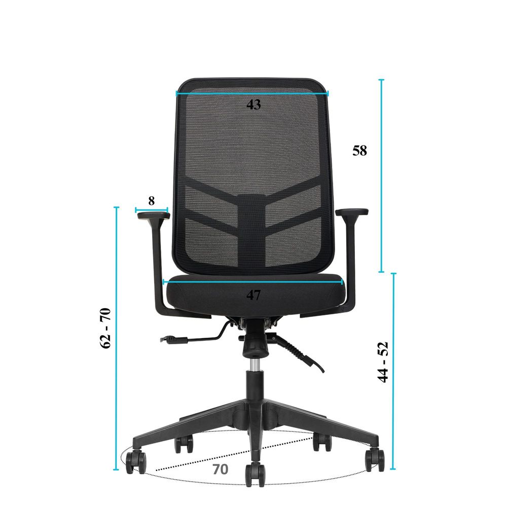 Leto 108 - Crna Crna Uredska Stolica Set (2 Komada) slika 9