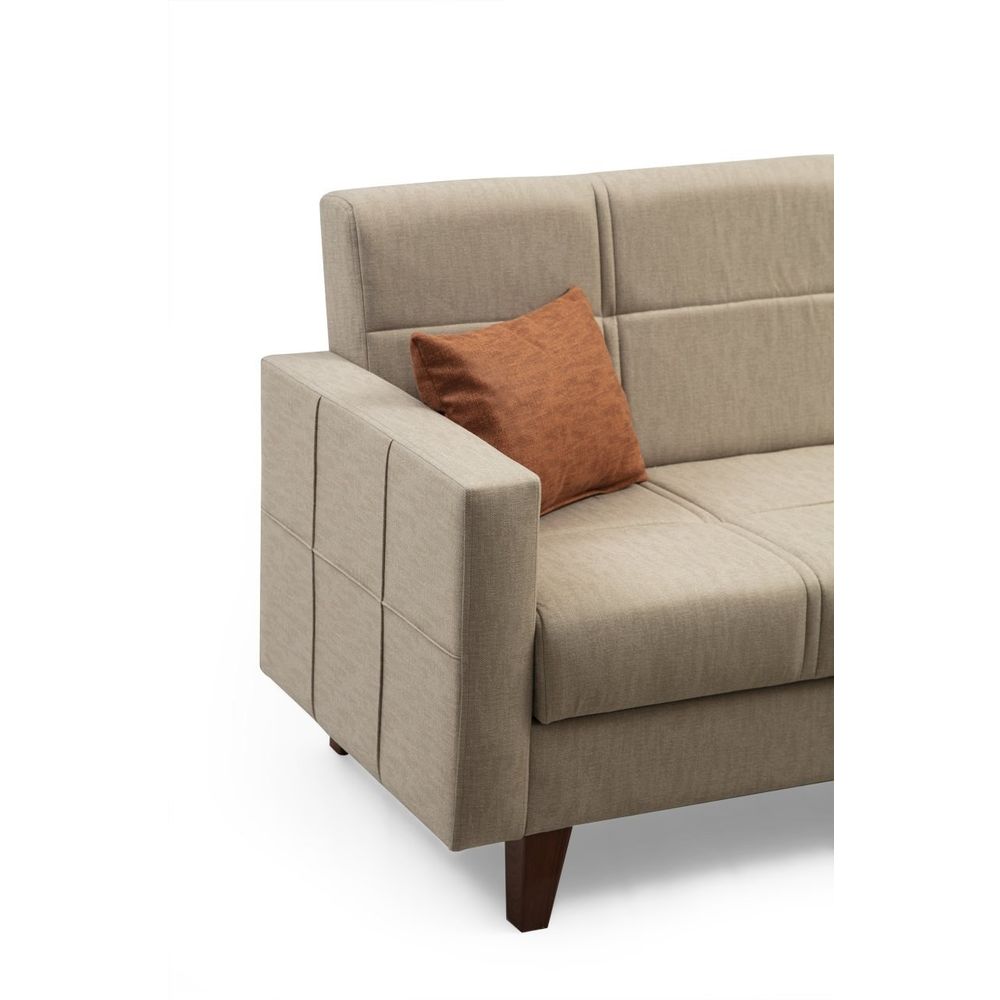 Polya - Bež Ugaoni Sofa-Krevet slika 4