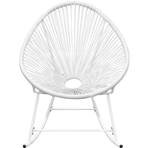 Vrtna stolica za ljuljanje od poliratana bijela slika 26