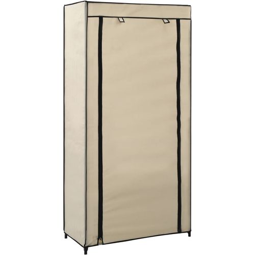 282429 Shoe Cabinet with Cover Cream 58x28x106 cm Fabric slika 12