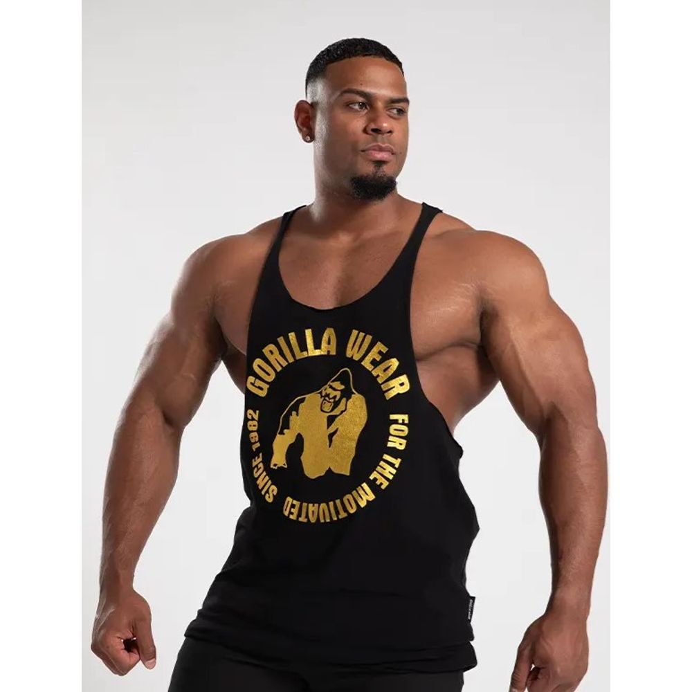 Gorilla Wear MELROSE Stringer Majica, Crno/Zlatna slika 1