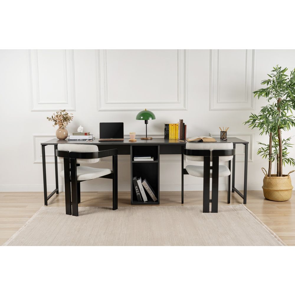 Twin Study Desk - Antracit, Crni Antracit slika 3