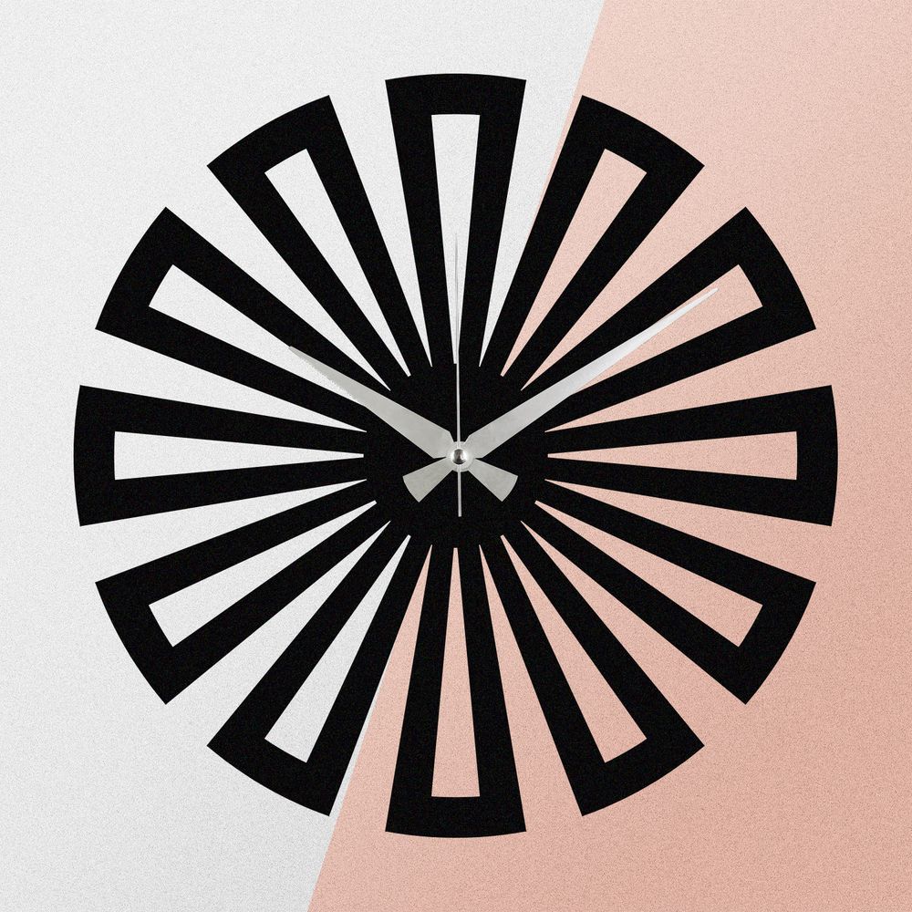 Dekorativni metalni zidni sat - Enzoclock S003 - crni  slika 5