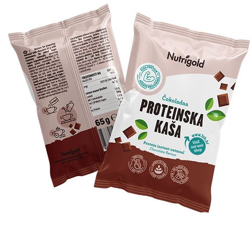 Proteinska kaša Čokolada 65g Nutrigold slika 1