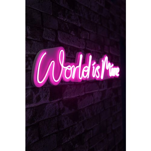 Wallity Ukrasna plastična LED rasvjeta, World is Mine - Pink slika 8