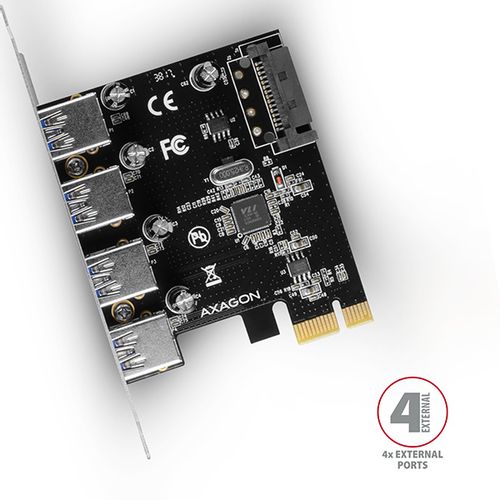 Axagon PCEU-430VL PCIe adapter 4x USB3.2 slika 3