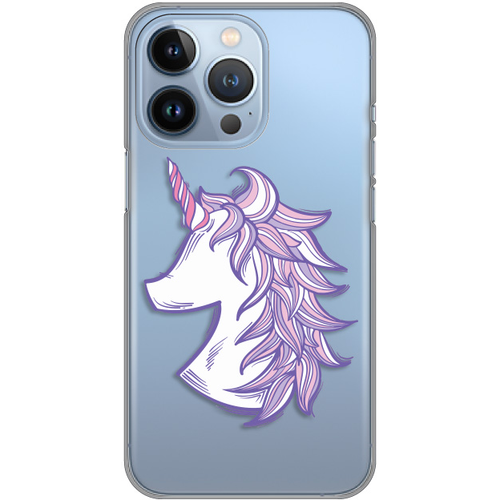 Torbica Silikonska Print Skin za iPhone 13 Pro 6.1 Purple Unicorn slika 1