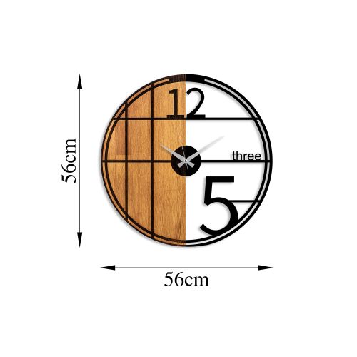 Wallity Ukrasni drveni zidni sat, Wooden Clock - 62 slika 7