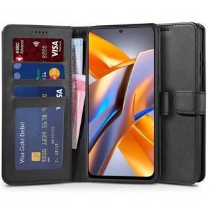 TECH-PROTECT WALLET PREKLOPNA FUTROLA ZA XIAOMI POCO M5S / REDMI NOTE 10 / 10S CRNA