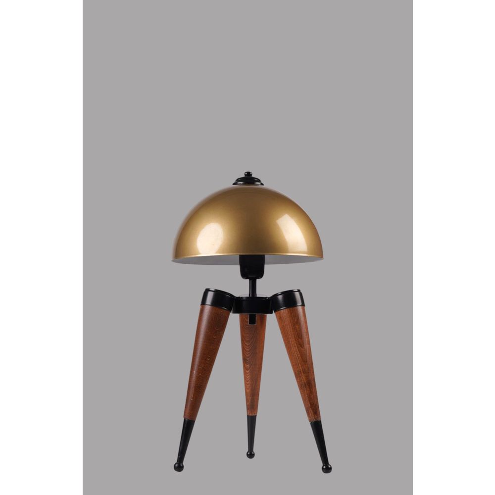 Opviq Stolna lampa 989, zlatna, orah slika 3
