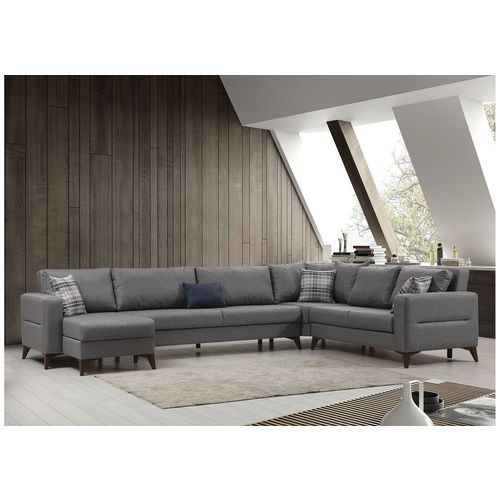 Kristal Rest 3+Corner+2 - Dark Grey Dark Grey Corner Sofa-Bed slika 1