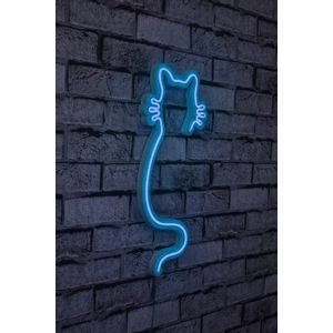 Wallity Cat - Plava dekorativna plastična LED rasveta