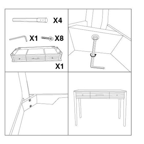 Mauro Ferretti Konzola CONSOLE MATERA cm 107X37X80 slika 9