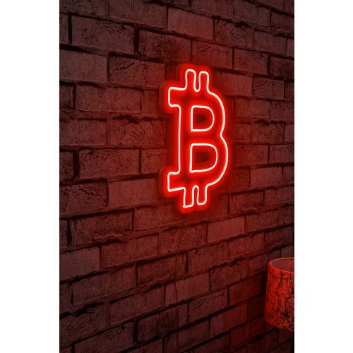 Wallity Ukrasna plastična LED rasvjeta, Bitcoin - Red slika 1