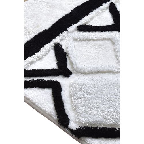 Jane - White Multicolor Acrylic Bathmat Set (3 Pieces) slika 4