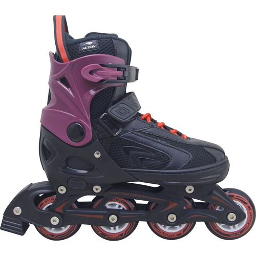 ROLER PW126B-10 BLACK/WARM RED ALU L(40-43) ABEC5 PU ACTION 2021 PAR slika 1