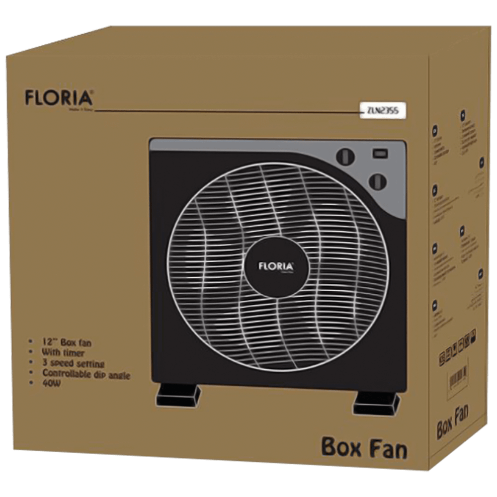 Floria Ventilator, podni, promjer 30 cm, timer, 40 W, crni - ZLN2355 slika 2