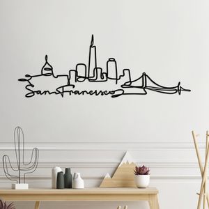 San Francisco Black Decorative Metal Wall Accessory