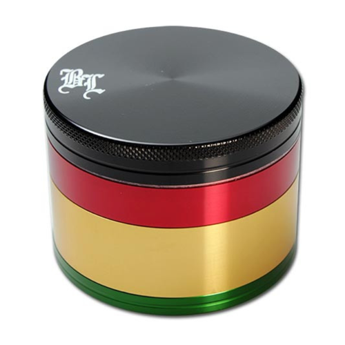 Black Leaf 'Rasta' aluminijski grinder / 4 dijela / 62 mm slika 1