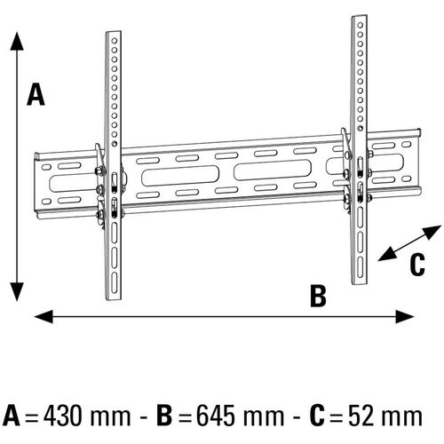 Hama MOTION TV zidni nosač 94,0 cm (37") - 165,1 cm (65") Nagibni slika 5