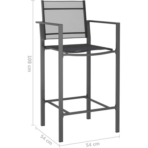 Barske stolice od tekstilena 2 kom antracit slika 7