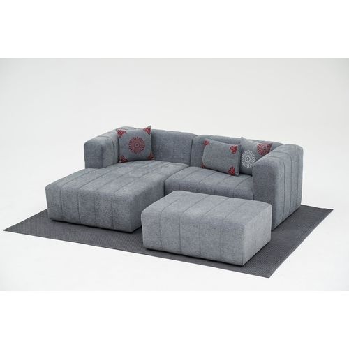 Beyza Mini Left - Grey Grey Corner Sofa slika 4