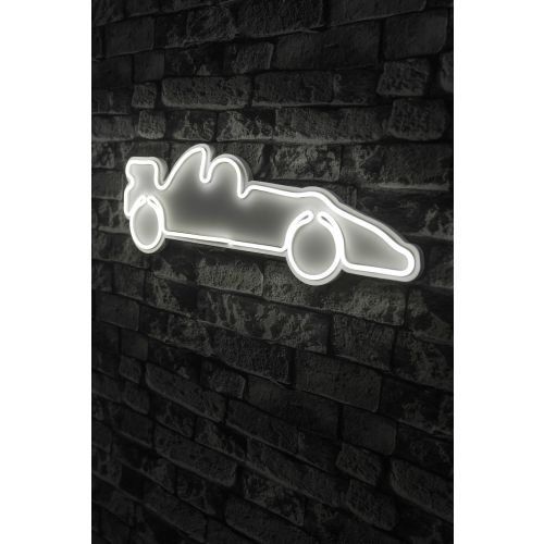 Wallity Ukrasna plastična LED rasvjeta, Formula 1 Race Car - White slika 9