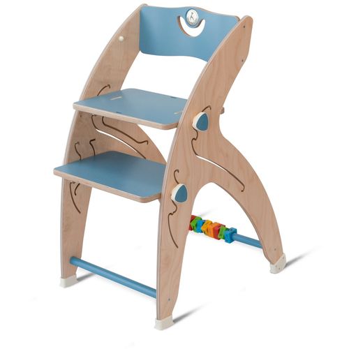QuarttoLino 7u1 dječja stolica za bebe i djecu plava sa volanom slika 3