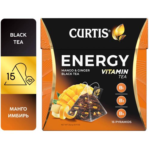 CURTIS Energy Tea - Crni čaj sa mangom i đumbirom 15x1,7g 111112 slika 1